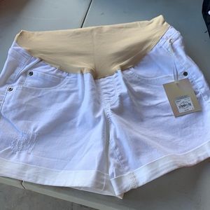 White Maternity Shorts (a:glow brand).